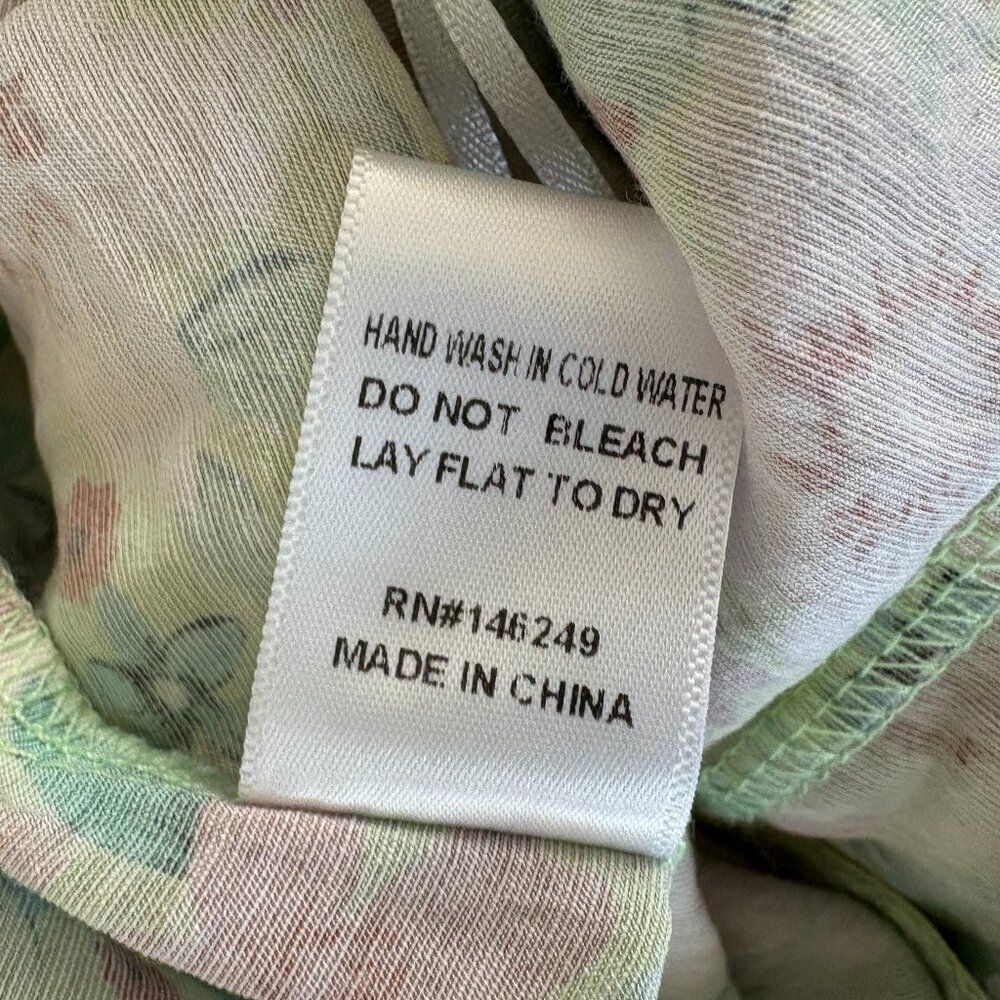 Akira Floral Wide Leg Jumpsuit Size S | Pastel Garden Print | Corset Bust - Picture 15 of 15